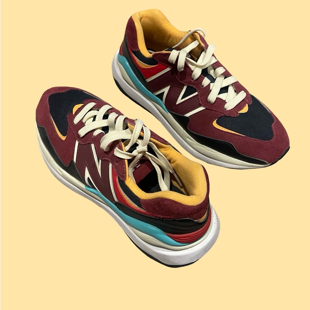 New Balance 57/40 Burgundy and Teal Sneakers